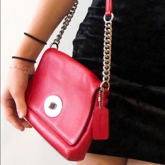 Coach Red And Silver CrossBody Bag - Picture 3 of 8